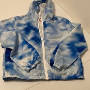 Justice Blue and White Tie-Dye Wind Breaker